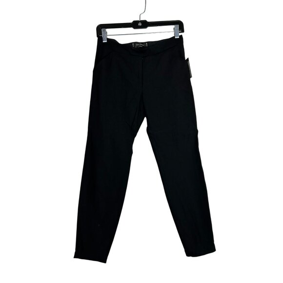 Max Studio Black Slim-Fit Womens Pants Size 0 With Embroidered Back Detail NWT - Picture 1 of 11